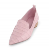 Comfortable round heel With Pointed toe Nude real Leather Custom Label Ladies Heel shoe