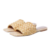 Open Toe Outdoor Wear Weave Straw Braided Women Flat Slippers Shoes