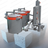 smokeless hoist type carbonization furnace