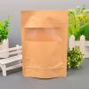 Customizable Food Grade Craft Paper Bags Stand up with Zipper