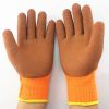 Acrylic Terry Latex 3/4 Coated Winter Gloves for Work Half Latex Coating Safety Winter Hand Gloves
