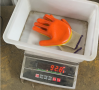 10 Gauge Orange Yellow Double Latex Palm Coated Smooth Finish Safety Work Gloves Fingertips Reinforced