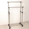 double poles durable hanging clothing metal dryer shelf clothes drying rack for small spaces
