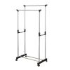 double poles durable hanging clothing metal dryer shelf clothes drying rack for small spaces