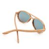 Natural Zebra Wooden Frame Sunglasses Polarized Custom Logo Sunglasses