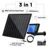  D16 Solar Cells Charger 12V Micro USB Type-C Portable Solar Panels power bank 18000mAh For Security Camera