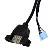 076 Single Layer USB Data Cable Computer Case Baffle Link Harness Connector USB Female PH2.0-4P Custom USB Cable