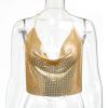 Handmade Metal Sequin Party Nightclub Music Festival Sexy Top Women