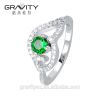 Wholesale Best Valentine Gift vogue jewelry 2 gram green diamond Arabic engagement ring for women