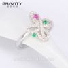 Jewelry factory new design ladies silver finger rings jewelry women with cz quality zicron