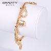 Shenzhen Gravity fashion newest simple design jewelry 18kk gold plated charm bracelet bangle