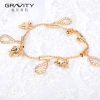 Shenzhen Gravity fashion newest simple design jewelry 18kk gold plated charm bracelet bangle