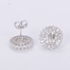 Latest custom newest design of korea earrings 18k white gold plated earrings jewelry fashion earrings stud for women