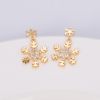 2017 wholesale 18k gold earrings jewelry set latest design of zircon pendant earrings for women