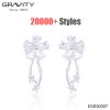 large fashion white gold bridesmaid costume handmade silver jewelry earrings