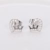 New love heart shape designs for girls diamond korean 18K 24K white gold plated jewelry earrings
