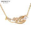 Fashion Brass Chain 18k Gold Plated Pendant Charm Necklace Jewelry Set For Women