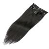 high quality clip in hair extensions remy hair clip on hair  5-10pieces per pack black color crown color