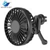 Car Cooling Fan 3 Speeds Adjustment USB Rechargeable Mini Fan for Car Air Vent 360 Degree Rotatable Car Fans