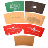Custom Paper Cup Sleeve Printed Logo Insulated Disposable Hot Drink Iced Kraft Paper Coffee Cup Sleeves