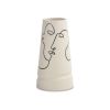 Abstract Collection Silk Print Face Ceramic Vase