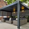 Outdoor Motorized Adjustable Aluminum Gazebo louvered Pergola