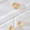 Pure copper base artificial crystal handle knob