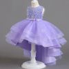 Flower Girls Princess Sequins Baby Wedding Christmas Party Trailing Dress Children Kids Elegant Vestidos Clothes for 3-12Years