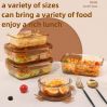 Bestfull Amber Glass Containers Microwave Safe Borosilicate Glass Kitchen Meal Prep Containers For Food Storage