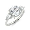 Sera Round with Pear Trilogy Engagement Ring