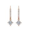 Round Drop Diamond Earrings