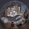 aluminum tent glass dome tent glamping tent waterproof with bathroom r