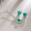 Love Heart Set Necklace Earrings Jewelry