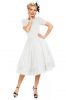 White Wedding Bridesmaid Dress Vintage Retro Fit Flare