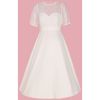 Lace Mesh Wedding Bridal Dress White 50s inspired