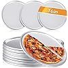 Pizza Pan 12 inch, 6 PACK Baking Tray Coupe Solid Style, Pure Food-Grade Aluminum, Made in Canada, Rust Free