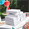 Mumufy 150 Pcs Pizza Boxes Bulk 10 x 10 x 1.5 Inch Corrugated Pizza Box Cardboard Takeout Containers with 150 Pcs Oil Blotting Paper, Kraft Kitchen Tools...
