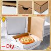 Mumufy 150 Pcs Pizza Boxes Bulk 10 x 10 x 1.5 Inch Corrugated Pizza Box Cardboard Takeout Containers with 150 Pcs Oil Blotting Paper, Kraft Kitchen Tools...