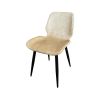 Dining Furniture Comfortable Leather Cushion Back Chair Gold Iron Bracket Leisure Chair