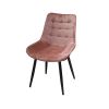 Dining Furniture Set of 4 Velvet Dining Room Chairs Dressing Chair Quilted Chair with Steel Legs