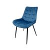 Dining Furniture Set of 4 Velvet Dining Room Chairs Dressing Chair Quilted Chair with Steel Legs