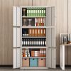 Three-Section Filing Cabinet File Storage Solution for Home or Office Use with lock