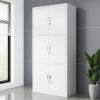 Three-Section Filing Cabinet File Storage Solution for Home or Office Use with lock