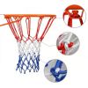 Premium 5mm Nylon Thread Basketball Rim Net Durable, Red, Standard Size with 12 Loops