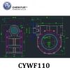 CHENYUE Worm Gearbox CYWF110 Input 35mm Output hole 110mm Can OEM Shaft Speed Ratio from 5:1/100:1 CNC Free Maintenance