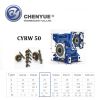 CHENYUE Big Torque Worm Gearbox NMRW 50 CYRW50 Input 11/14/19mm Output 25mm Speed Ratio from 5:1 to 100:1 Tin Bronze Worm Gear Free Maintenance