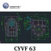 CHENYUE High Torque Worm Gear Reducer NMVF 063 CYVF63 Input 14/19/22/24mm Output 25mm Speed Ratio from 5:1 to 100:1 CNC Gearbox Suppliers Reduction