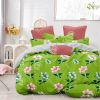 100% polyester disperse printed twill plain woven bedding set for home usage