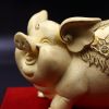 Velvet Sand Gold Crafts Golden Pig