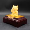 Velvet Sand Gold Crafts Lucky Golden Cat